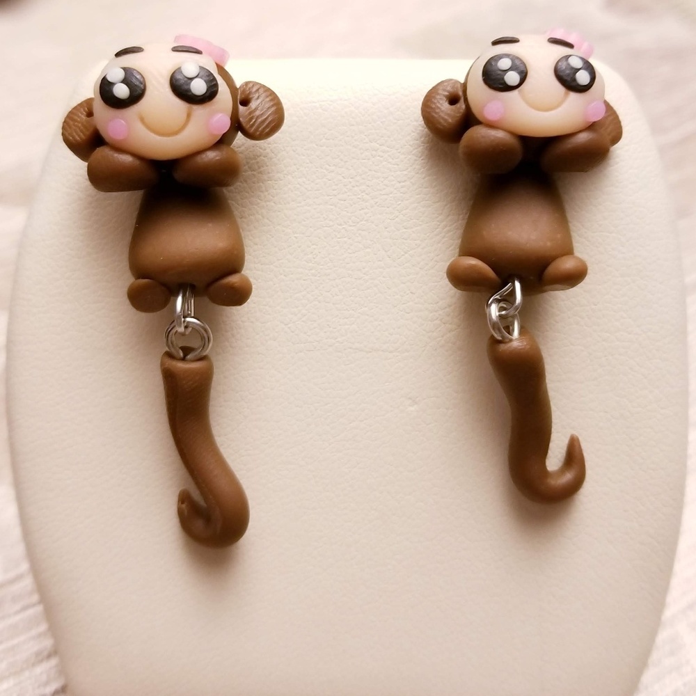 monkey earrings